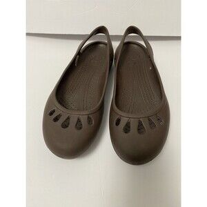 Women's Kadee CROCS Flats Size 11 Brown comfort office nurse ballet